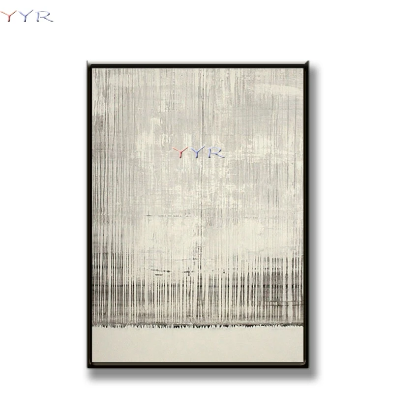 

Nordic simple style pure Hand-painted High Quality Abstract light color landscape Canvas Oil Painting for living room unframed