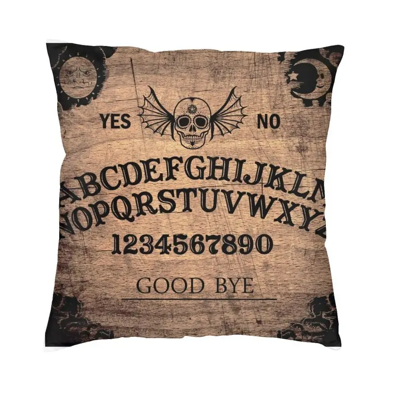 Classic Ouija Board Cushion Cover 40x40 Home Decor 3D Print Gothic Witch Death Throw Pillow For Living Room Double Side