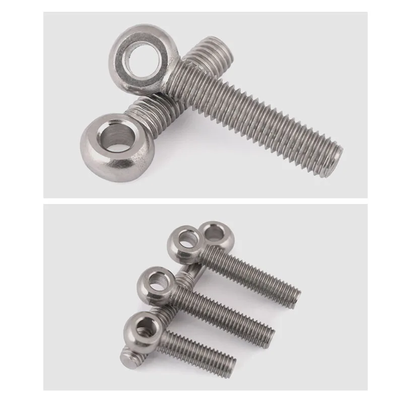 Eye Bolt Stud Articulated Anchor Bolt Black Ring Link Bolt Fisheye Eye Slip Hole Screw GB798 304 Stainless Steel