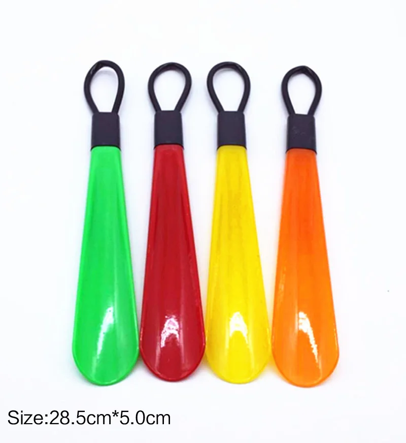 New 30cm Easy To Use Plastic Handle Shoes horn Artifact Pull Pumping Shoes 28cm Professional Women Men Shoe Horn Shoes Spoon