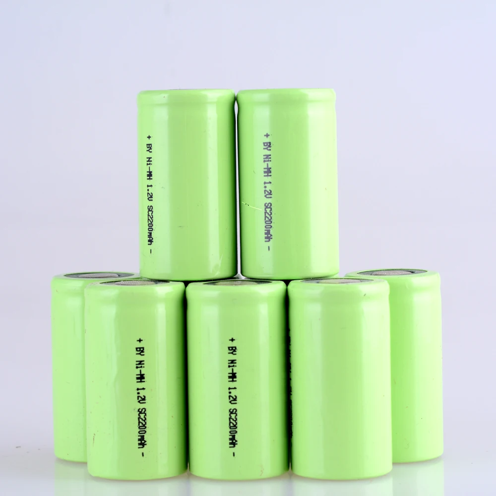 2PCS/Lot SC battery 1.2v batteries rechargeable 2200mAh Ni-MH battery power tools akkumulator