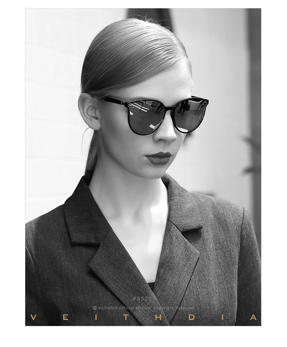VEITHDIA Sonnenbrille Frauen Luxus Vintage Polarisierte Sonnenbrille Photochromen UV400 Cat Eye Damen Mode Brillen Weibliche K8520 – Detail 9