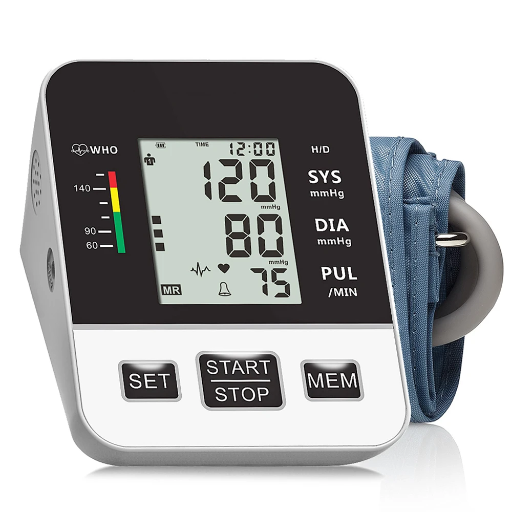 

Automatic Digital Upper Arm Blood Pressure Monitor LCD & Cuff Medical Measuring BP & Pulse Rate Blood Pressure Monitors for Home