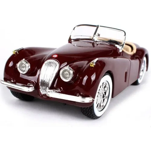 Burago 1/24 Scale 1951 Jaguar XK 120 Roadster Classic Model Car-Red