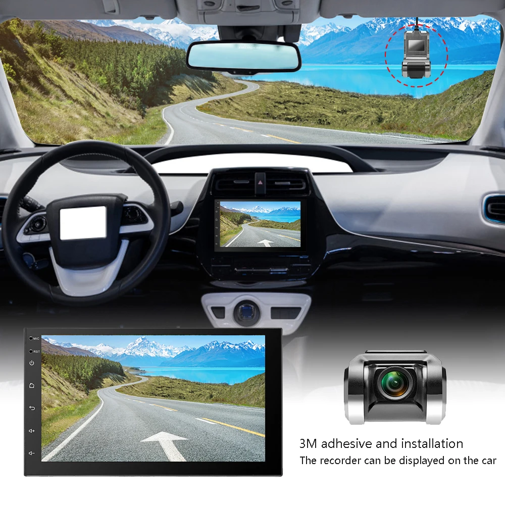 Camecho HD 720P Car Camera Recorder ADAS G-sensor Recorde Dash Camera For Android Recorder Dash Cam Car DVR Camera