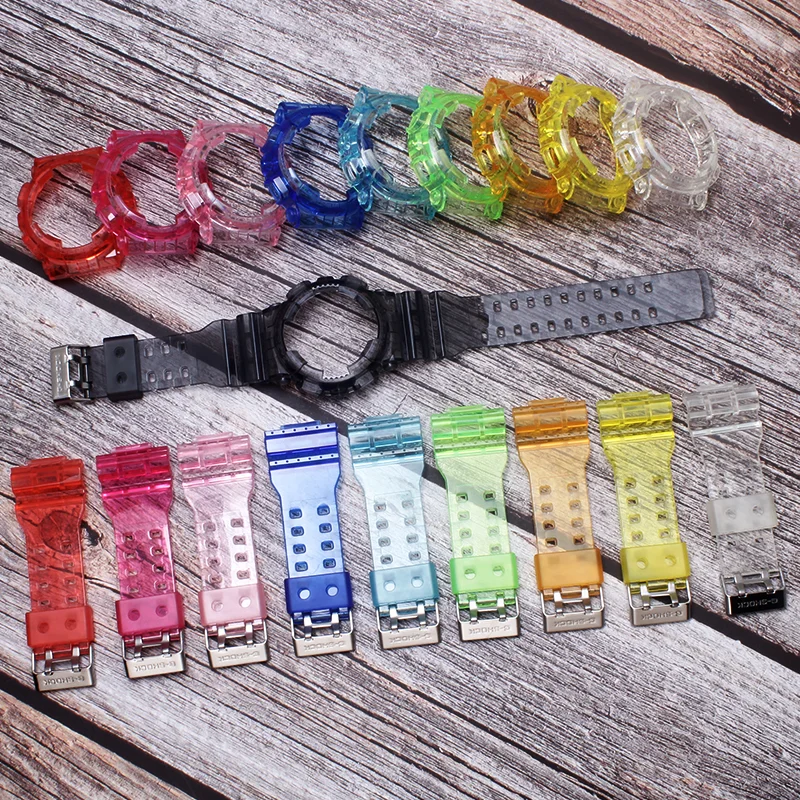 GA110 Bezel Strap Watch Case For GSHOCK Resin Transparent Watchband for Casio wristwatch Accessories GA100  GD100 GD110 GD120