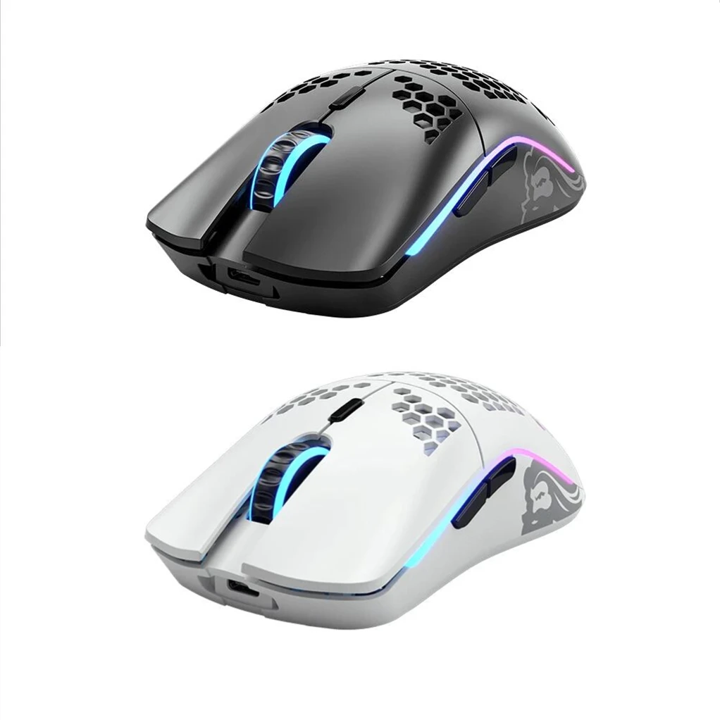 Go-Wireless Gaming Mouse, Glorioso Modelo O, Peso leve, Preto fosco, Cor branca, Frete Grátis