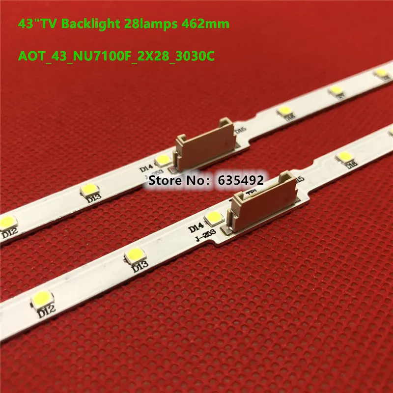 

60PCS LED Strip AOT_43_NU7100F_2X28 For UE43NU7400 UE43NU7445 UE43NU7475 UA43NU7090 UE43RU6025 UE43RU7090 UN43RU7100 UE43RU7022