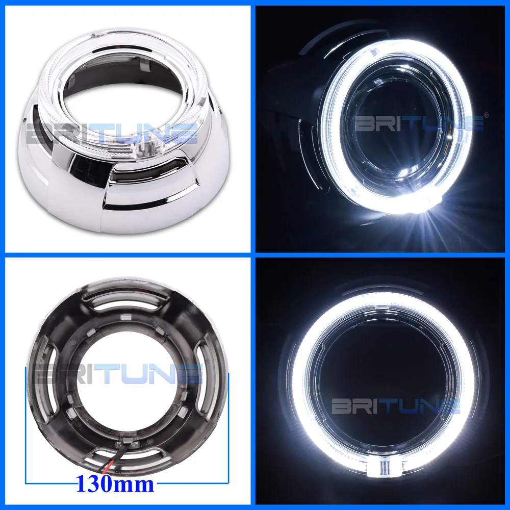 Britune 3.0 Angel Eyes Projector Shrouds For Q5 D2S Lens/Hella 3R G5 Headlight Lenses LED Bezel Car Lights Accessories DIY