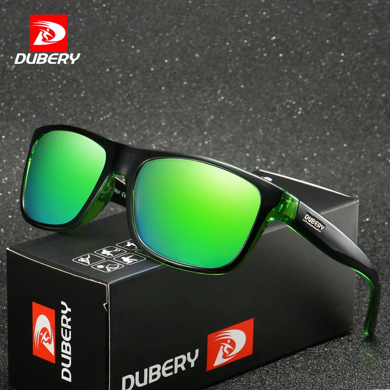 DUBERY Brand Design Polarized HD Sunglasses Men Driving Shades Male Retro Sun Glasses For Men Summer Mirror Square Oculos 182