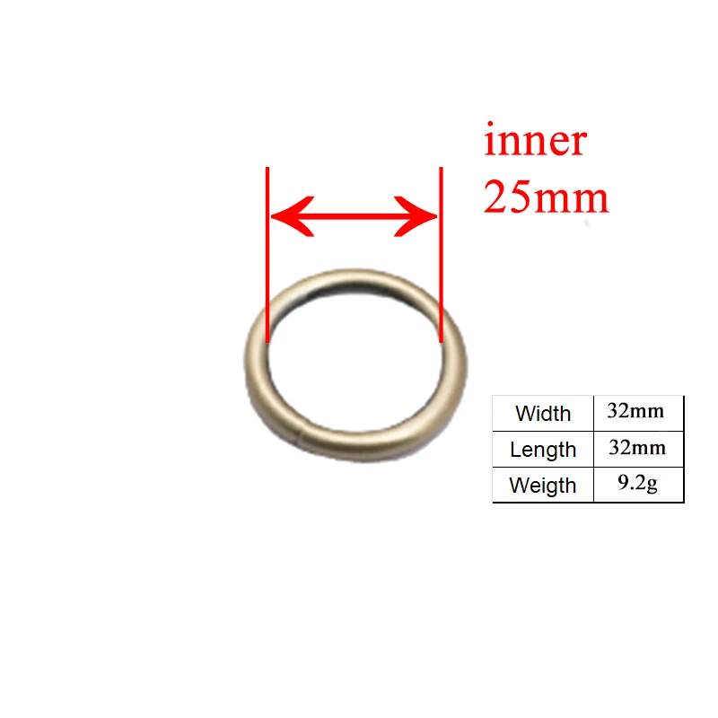 1szt Galwanizowane metalowe pierścienie o różnych rozmiarach 15mm20mm25mm30mm trwałe akcesoria do torebek, torebek taśmowych, obroży dla zwierząt