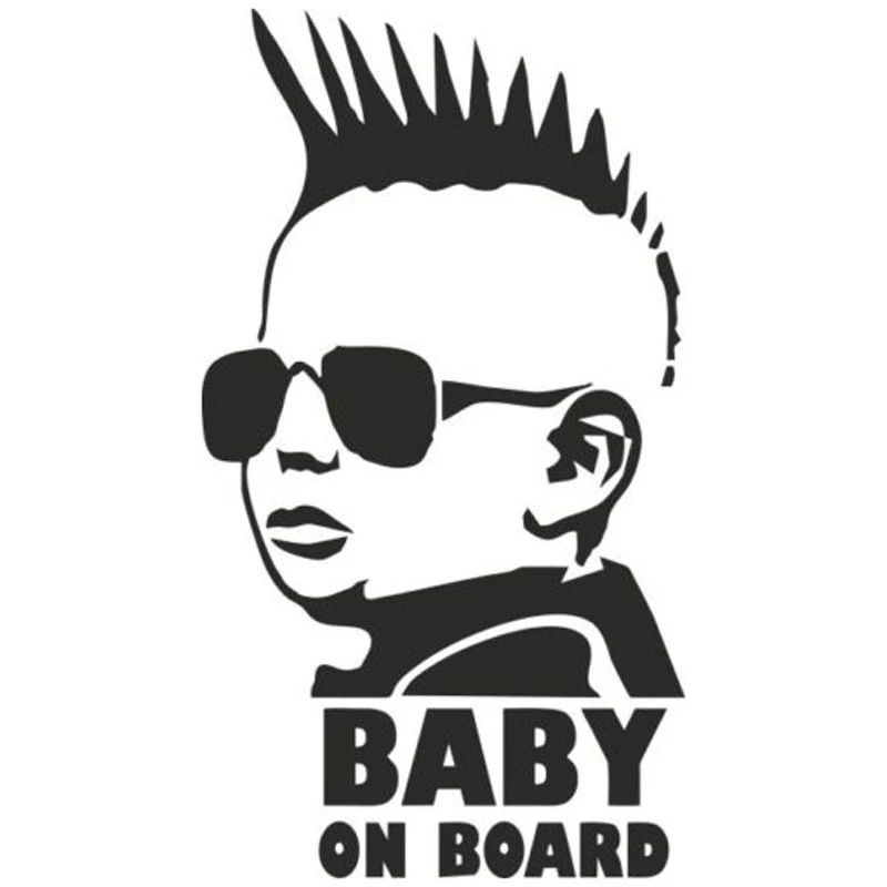 Funny Car Sticker BABY ON BOARD Personality Warning Decal Waterproof Sunscreen Stickers Auto Accessories,15cm*8cm