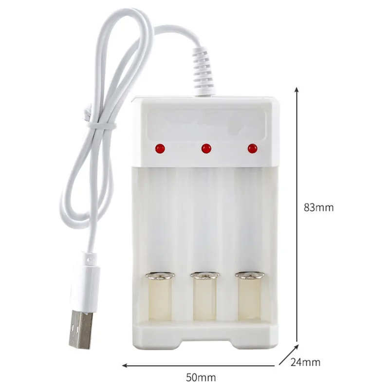 USB الناتج شاحن بطارية 3 فتحة محول ل AA / AAA بطارية قابلة للشحن شحن سريع بطارية شحن أدوات