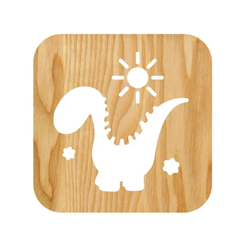Firya gatto in legno zampa cane animale luce notturna luna stella 3D lampada a LED luci da scrivania alimentate tramite USB per bambini regalo di natale per bambini