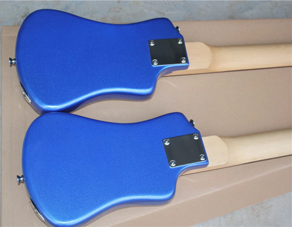 Factory Outlet-6 Strings Left Handed Blue Mini Electric Guitar with Rosewood Fretboard,Suitable for Travel/Children