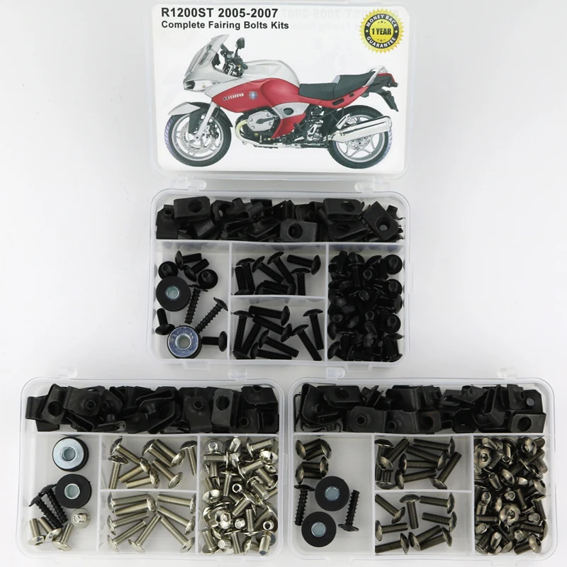 

Fit For BMW R1200ST 2005 2006 2007 Complete Full Fairing Bolts Kit Screws Washer Fastener Steel Speed Nuts Side Covering Screws