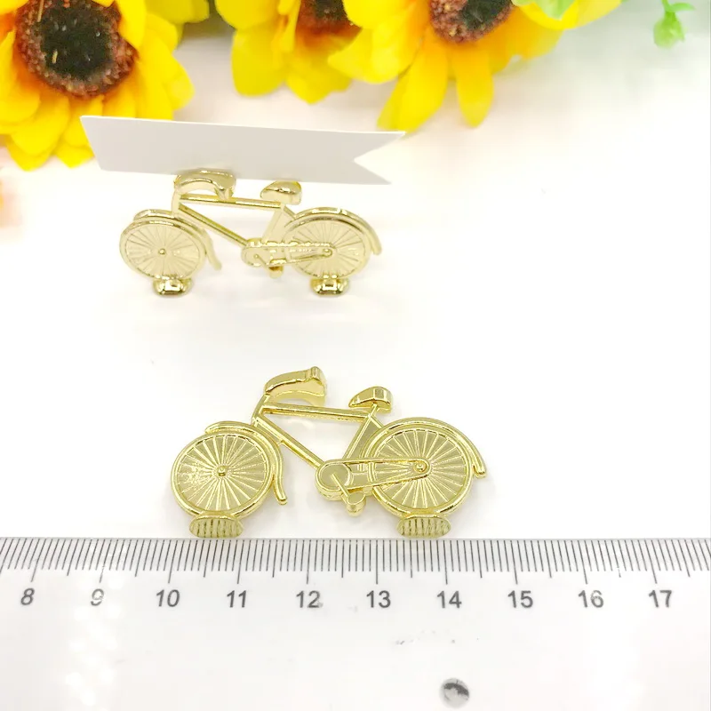 40PCS  Wedding Table Decoration Gift Vintage/Gold Bicycle Place Card Holder Bike Design Name Card Holders Party Supplies image 5