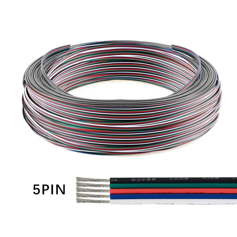 2pin 3pin 4pin 5pin Verlängerung Draht Kabel 22AWG Led Stecker Für WS2812 WS2811 RGB RGBW RGB CCT 5050 3528 LED streifen