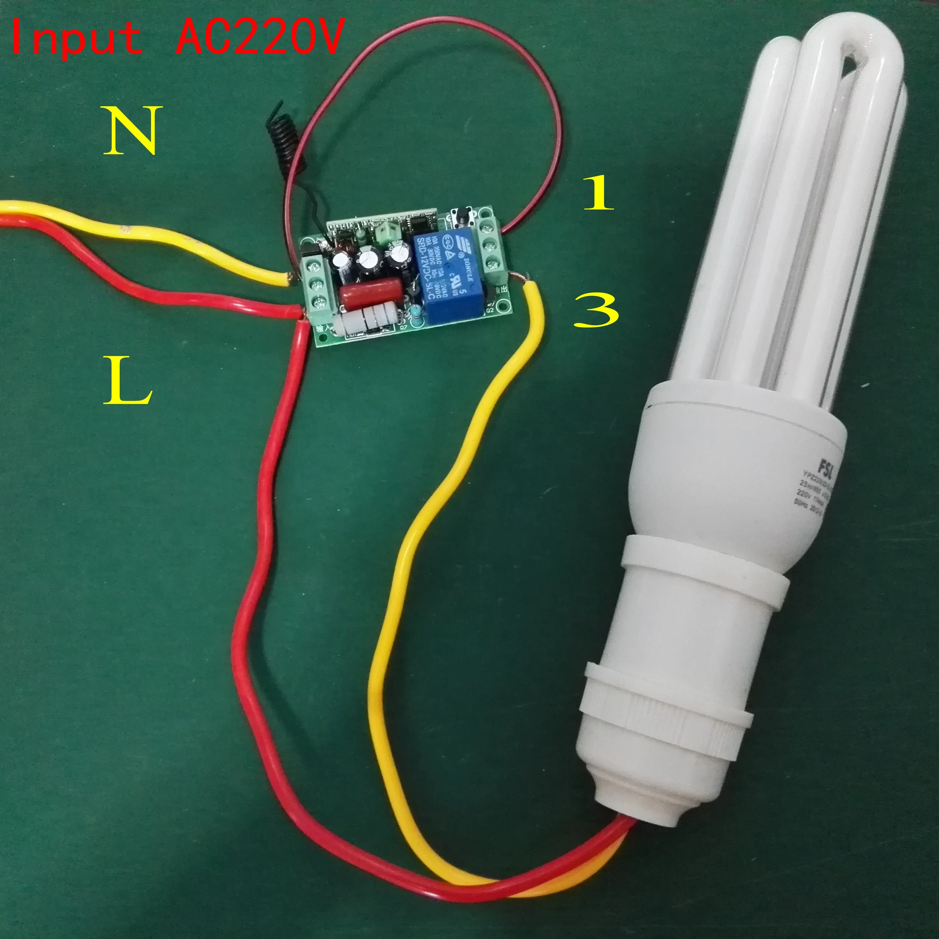 Wireless Remote Control Light Switch 10A Relay Contact 220V 1 Channel Receiver Module + 10-100 Transmitter 315 433mhz Smart Home