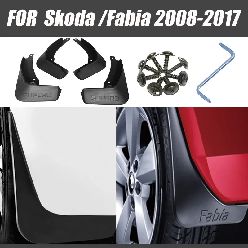 

For Skoda Fabia Superb mud flaps car fenders fabia mudguards Mud flap guards splash fender auto accessories auto styline 4 pcs