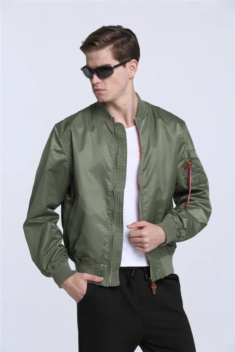 2025 Water Resistant Ma1 Lightweight Green Tactical Military Varsity Flight Windbreaker Pilot Air Force Bomber Jacket for Men 10 Hf6b8db4d2b3d46eaaa8767683bcccab2T