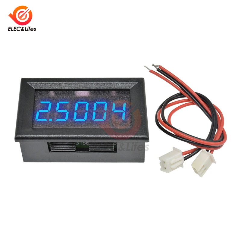 DC 0-4.3000-33.000V 5 Digit 3 Wires LED Digital Voltmeter Voltage Meter Volt Detector Tester For Car Panel Red Blue Yellow Green