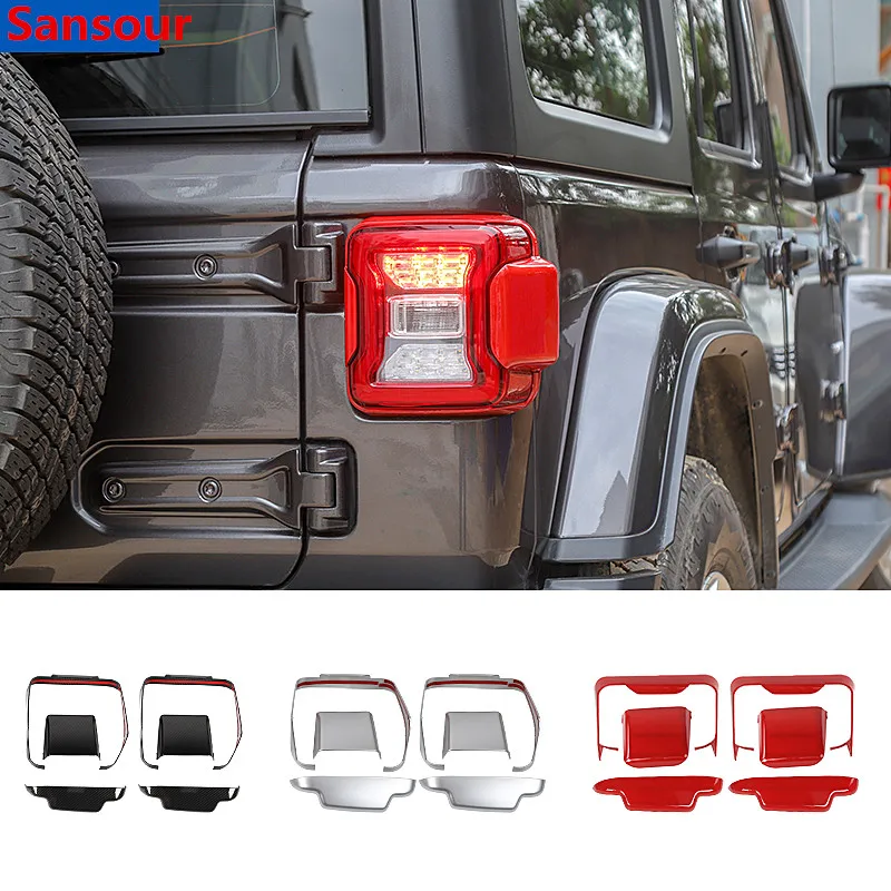 Car Stickers for Jeep Wrangler ABS Car Rear Tail Light Lamp Decoration Cover for Jeep Wrangler JL 2018-2023 Up Car Accessories