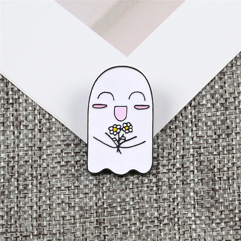 Cute Cartoon Enamel Pin SWEETER THAN YOU Lollipop Brooch Lovely Ghost Flower Badges Jeans Bag Jewelry Pins New Gifts For Friends