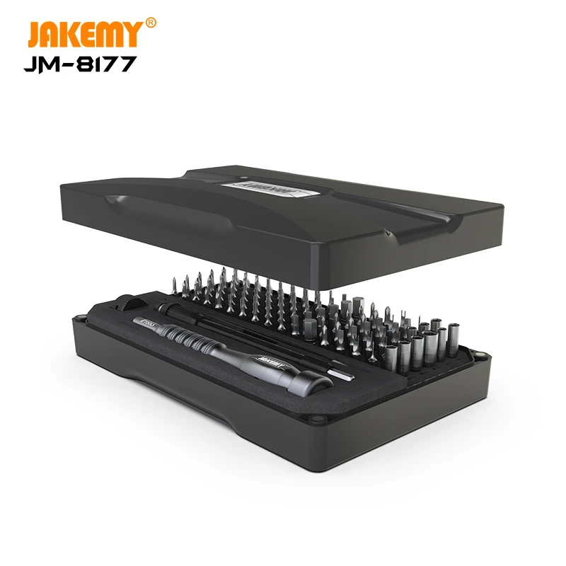 JAKEMY JM-8177 Precision Screwdriver Set Magnetic Bits Aluminum Alloy Handle Screw Driver for iPhone Computer Repair Tools