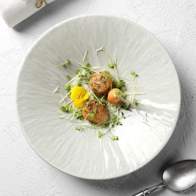 

Творчество Керамика пластины надглазурная Ретро Западный Еда блюдо из Макарон рельеф декоративная ресторан, обслуживающий поднос Кухня посуда