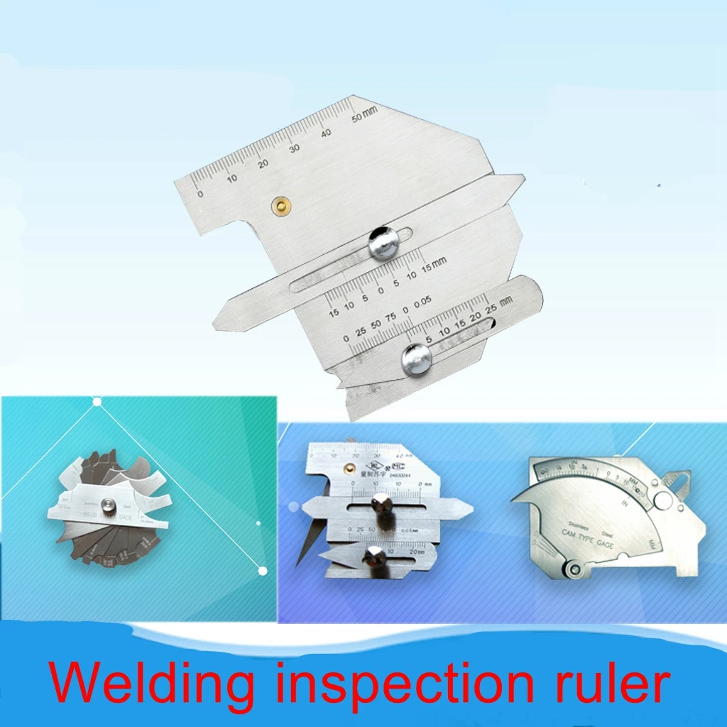 Weld Inspection Ruler Welding Inspection Ruler Welding Foot Ruler Welding Seam Ruler Groove Angle Measuring Ruler Depth Ruler