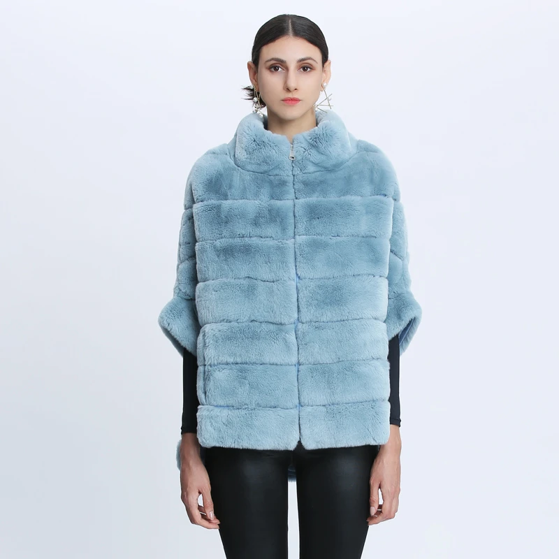 Echt Bont Jassen Vrouwen Rex Konijnenbont Jassen Dames Rabbit Fur Coat Vrouwelijke Winter Warm Vrouwen Kleding Vintage Rits 2020 Nieuwe