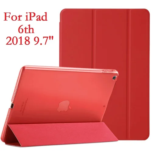 Funda delgada con soporte para iPad, cubierta magnética inteligente de PVC A1893 A1954 para iPad 6 2018 9,7 2018, 9,7