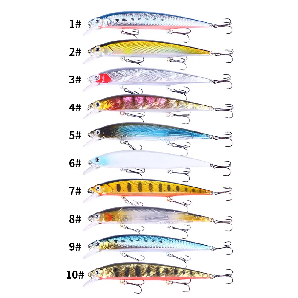 14Cm 18G Minnow Mồi Dụ Cá Nhân Tạo Mồi Bionic 3D Mắt Wobbler Crankbait Bass Cá Chép Pike Câu Cá