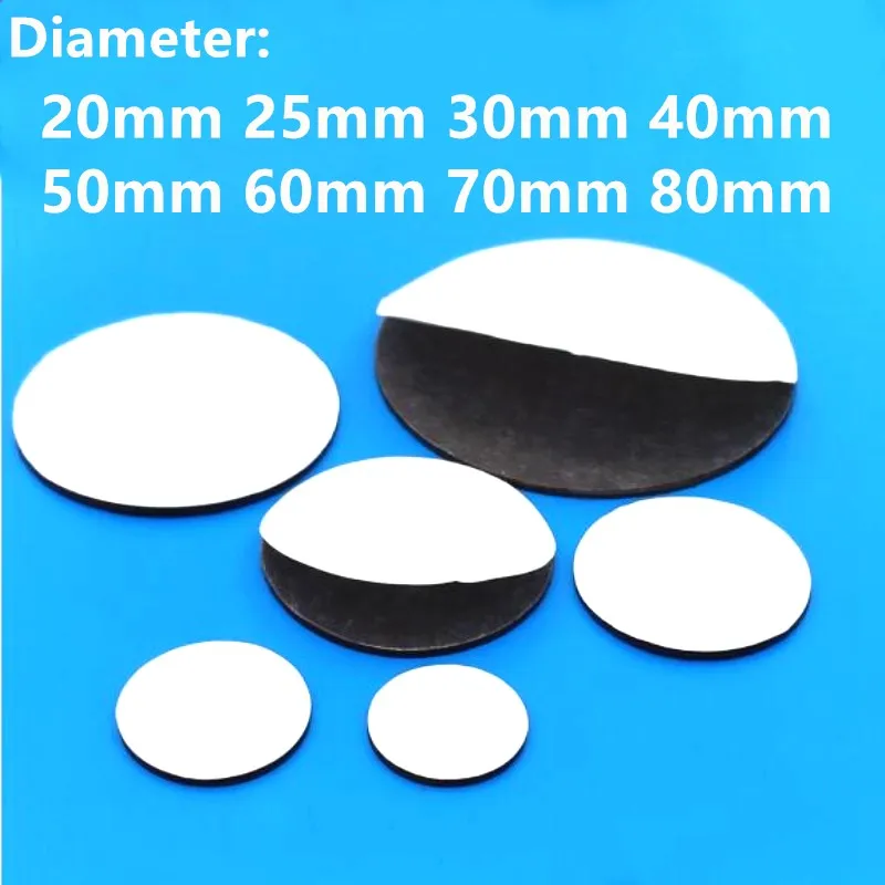 18Mm 20Mm 25Mm 30Mm 40Mm 50Mm 60Mm 80Mm แม่เหล็กรอบยางตู้เย็นสติกเกอร์แม่เหล็ก Fit Glass Cabochon ตู้เย็นกระดานดำ