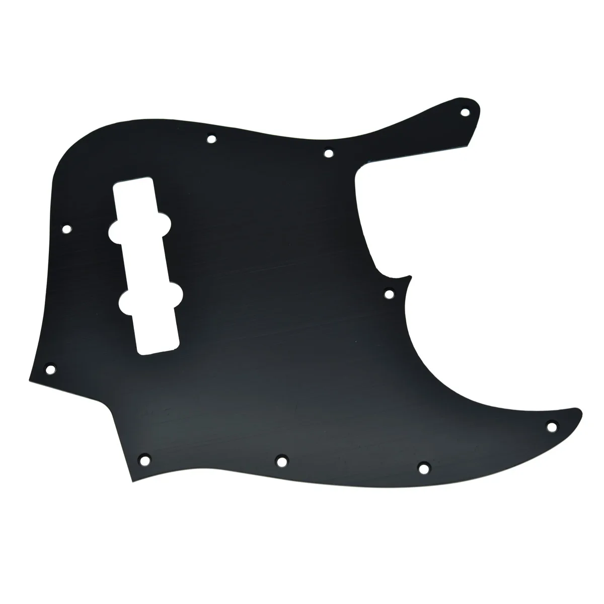 KAISH 10-Hole Metal Anodized Aluminium Jazz J Bass Modern Style Pickguard Fits American Fender Jazz Bass Silver