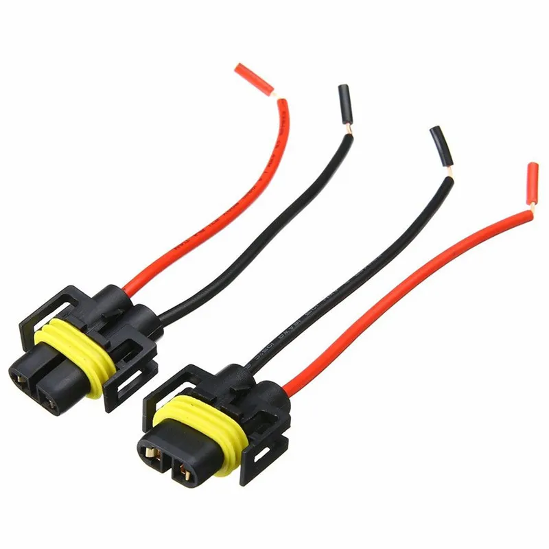 2 pces h11 h8 h9 cablagem fêmea soquete fio conector plug extensão trança