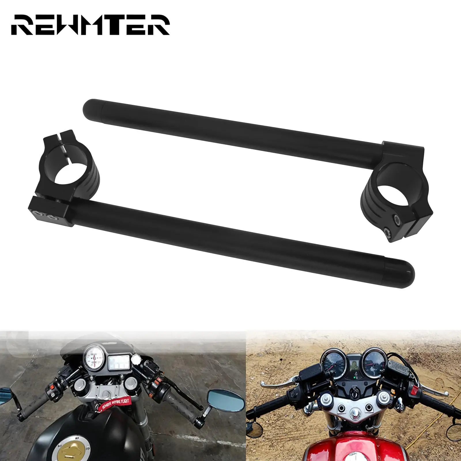 Motorcycle Handle Bars Racing Adjustable Cafe Racer 31/32/33/35/36/37/39/41/45/48/50/51mm Clip On Ons Fork Universal Handlebars