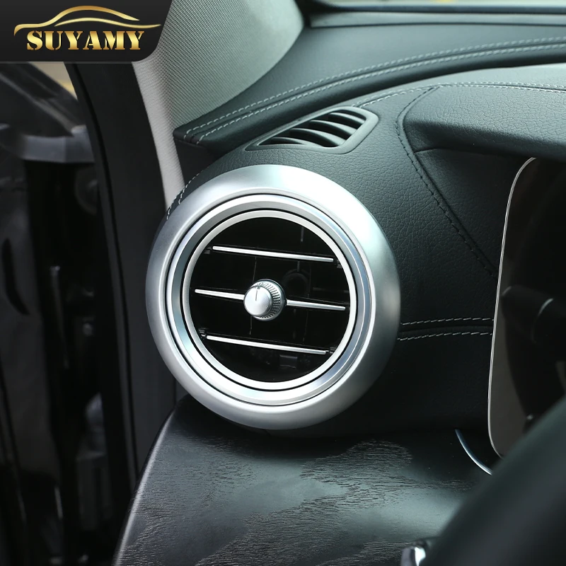 For Mercedes Benz E Class W213 2016-2021 Car Center Console AC Air Condition Vent Outlet Ring Trim Sticker Cover Car Accessories
