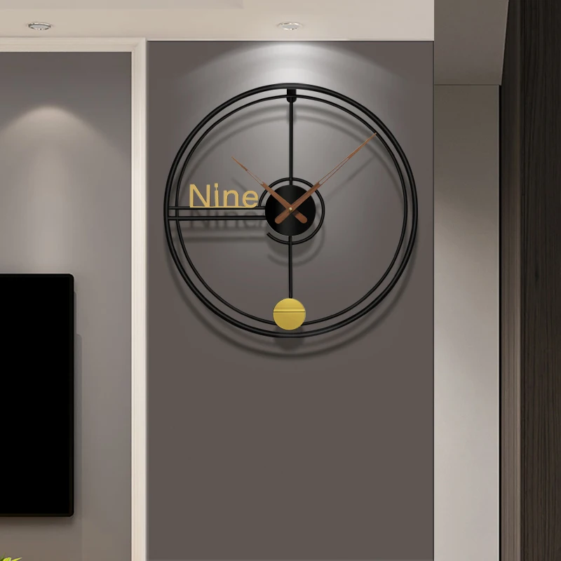 

Nordic Simple Iron Wall Clock Fashion Creative Mute Modern Design Large Wall Clock Luxury Minimalist Home Decor Reloj De Pared