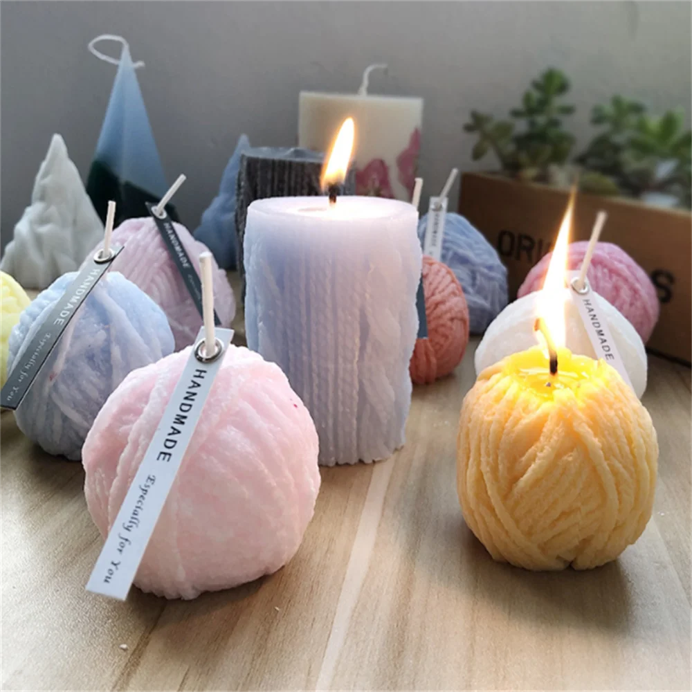 

3D Woolen Ball Candle Mold Silicone Aromatherapy Aroma Soy Wax DIY Handmade Soap Cake Mould Tool Moule Bougie Home Decoration