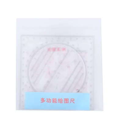 Color random rotation drawing ruler triangle plate protractor geometric function set ruler parallel ellipse ruler