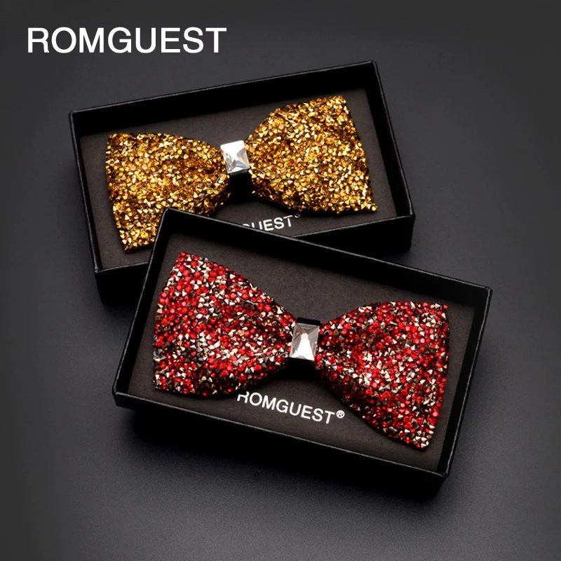 2019 New Fashion Designer Mens Diamond Bow Ties Wedding Party Formal Suit Double Fabric Bowtie Business Necktie Butterfly Knot