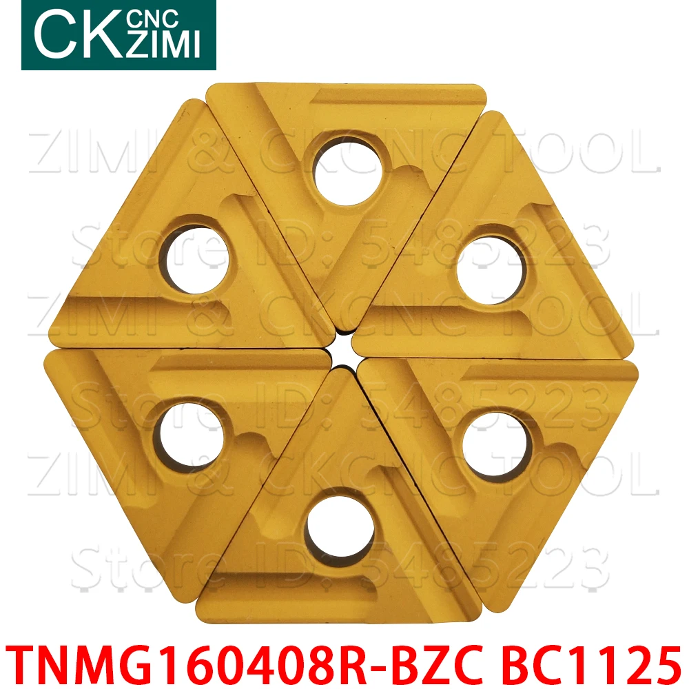 TNMG160408R-BZC BC1125 TNMG 160408 R carbide slotted boring Inserts  turning inserts tools CNC lathe cutting tool TNMG for steel