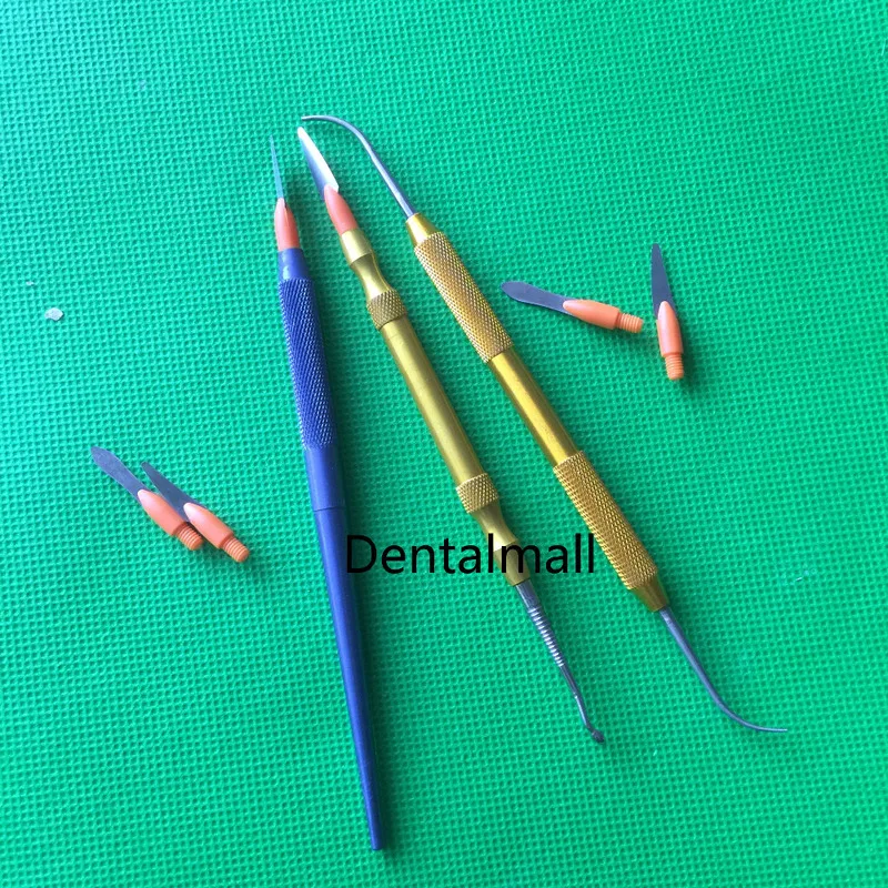 3 sets Denture Ceramic Porcelain Sculpturing Knife Spatula Blade Dental Tool
