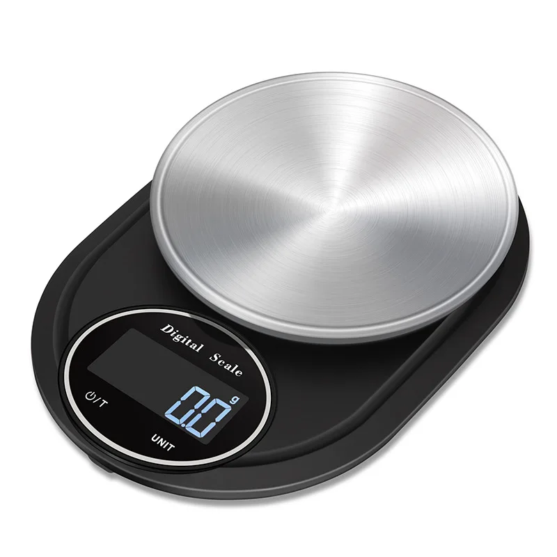 Stainless Steel 5kg Platform Scale Two Precision 0.1g 1g Kitchen 10kg Electronic Baking Gram Food Multiple Units