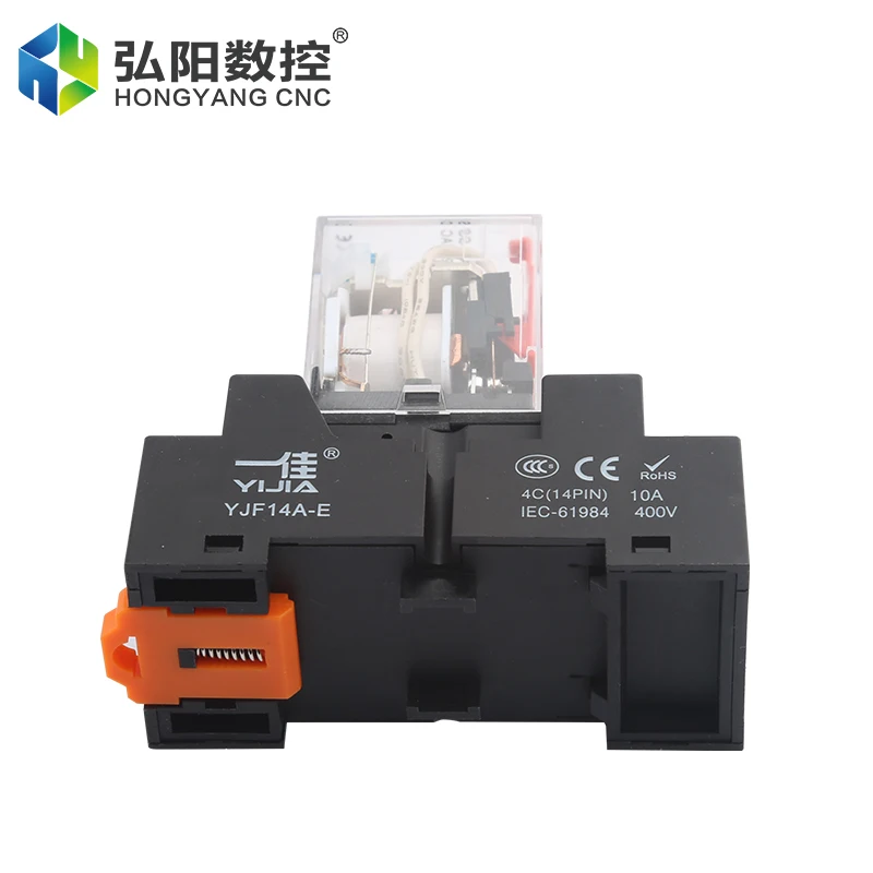 Relè di potenza bobina 24VDC 220VAC relè universale 8 Pin 14 Pin piccolo relè intermedio elettromagnetico con Base presa