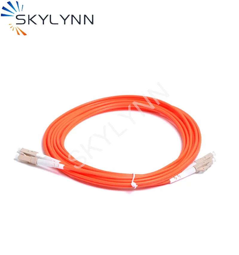 50PCS 2 Meter Length LC/UPC-LC/UPC Duplex 2.0mm Multi Mode OM2 50/125 Fiber Optic Patch Cord With LSZH Orange Jacket