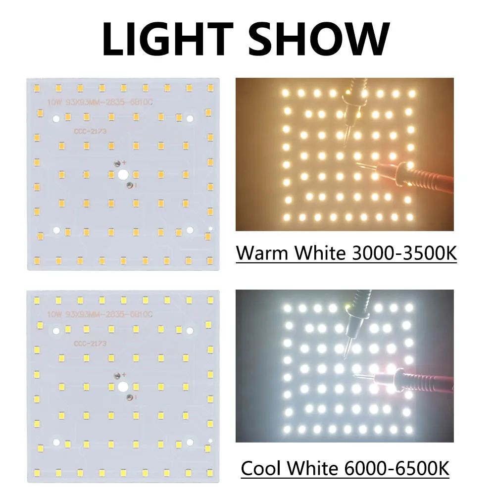 Imagem -04 - Contas de Luz de Inundação Led 250ma Painel de Luz Led Smd2835 Placa de Teto Quadrado Placa de Lâmpada Fonte de Chip Led para Diy Peças 10w 15w 22w 32w