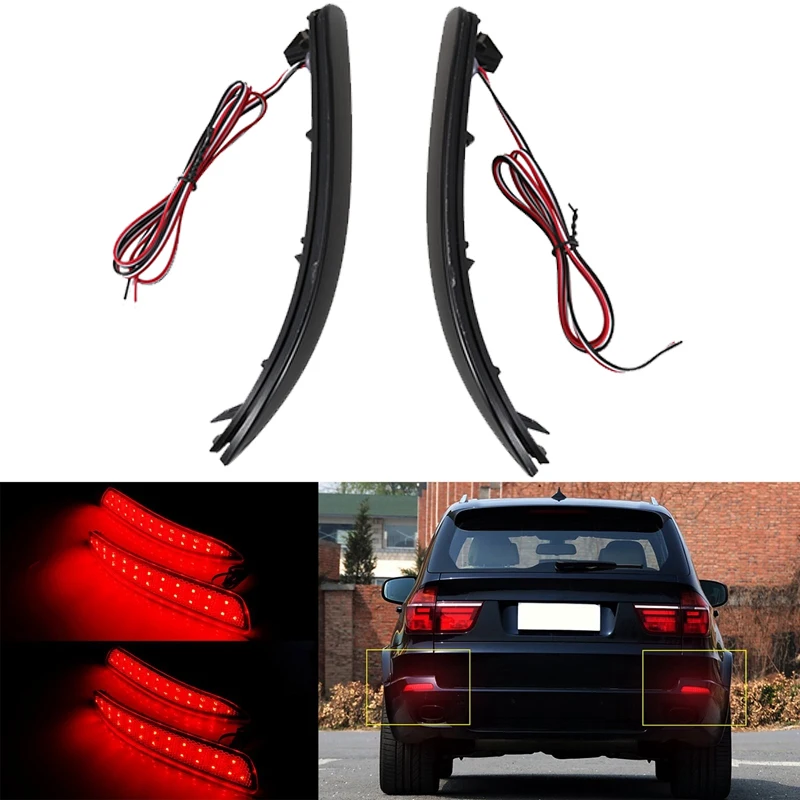 Car Bumper Light For BMW X5 X6 M E70 E71 Car Reflector Lamps Rear Bumper Marker LED Brake Stop Lights 63217158949 16475610